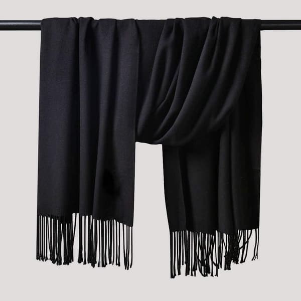 Women's Thick Soft Cashmere Wool Pashmina Shawl Wrap Scarf - Warm Solid Stole