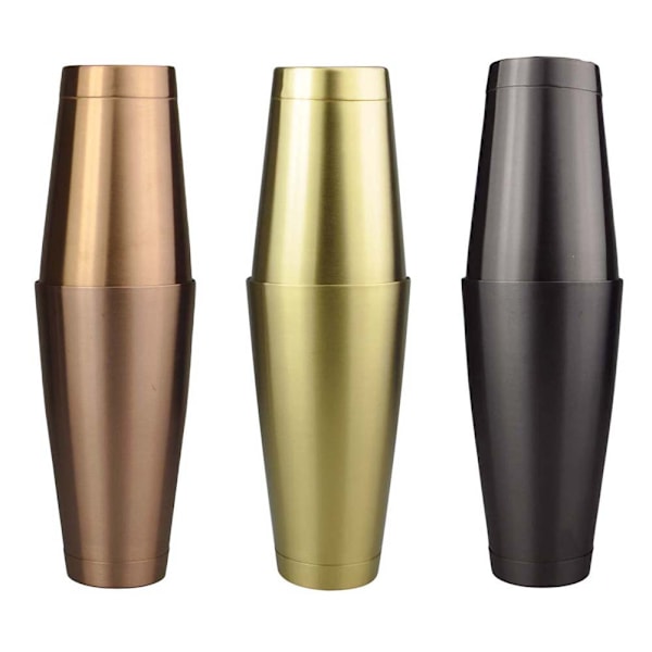 2 stk. Amerikansk Stil Boston Shaker Cocktail Shakers Kop Barværktøj Blandingsdrik Bartender Bar Sæt Værktøj Øvre 600ml Bagerste Kop 750Ml