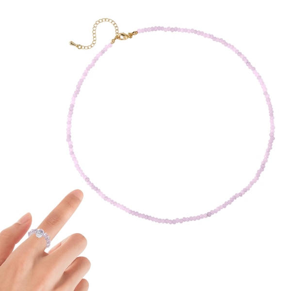2 st färgglada halsband Dopamin-stil halsband för kvinnor plus två ringar
