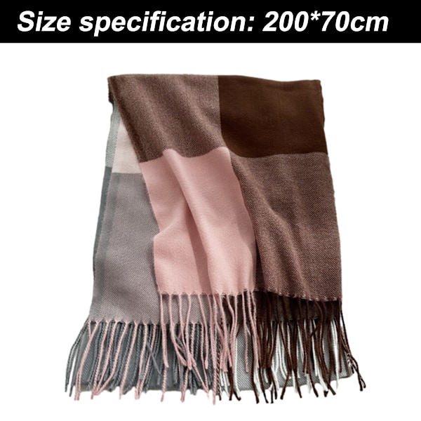 Kvinnors Lång Rutig Pläd Chunky Överdimensionerad Vinter/Höst Varm Halsduk Stor Tartan Halsdukar Wrap Sjal