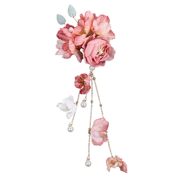 Blommigt hårspänne, dansör, uppsatt blomma brosch, hårklämmor för kvinnor, pärlblommiga accessoarer, vintageprydnader