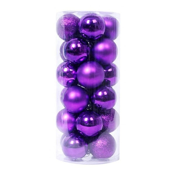 24 Pack Christmas Ball Pendant, Decorative Shatterproof