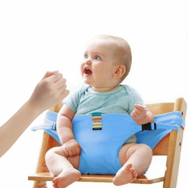 Foldbar Bærbar Spisebordsstol Sæde Sele Beskyttelsesbælte Spænde Bælte til Baby og Småbørn