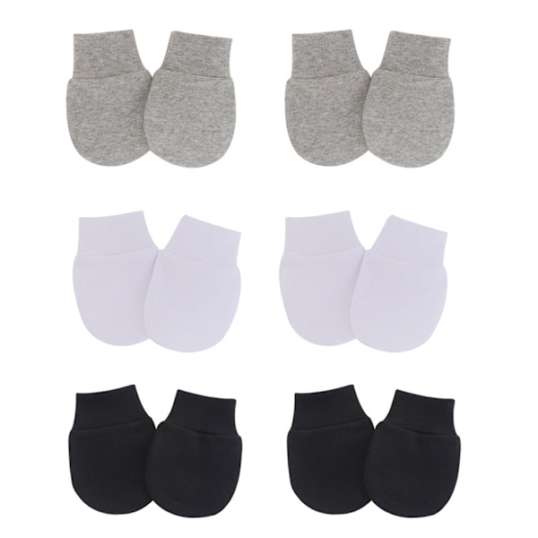 6 Par Newborn Vantar Baby Toddler Handskar Repfria Vantar för Bebisar 0-6 Månader för Pojkar och Flickor
