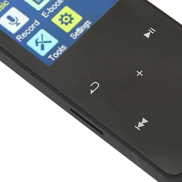 MP3 MP4-spelare 1,8 tum pekskärm Bluetooth 5.0 HiFi förlustfri lätt bärbar musikspelare för sport svart