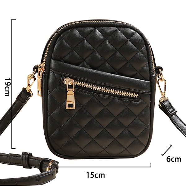 Crossbodyväska för kvinnor, axelväska i läder, mobiltelefonväska, liten crossbody, justerbar axelrem, mobilväska, plånbok, handväska för kvinnor