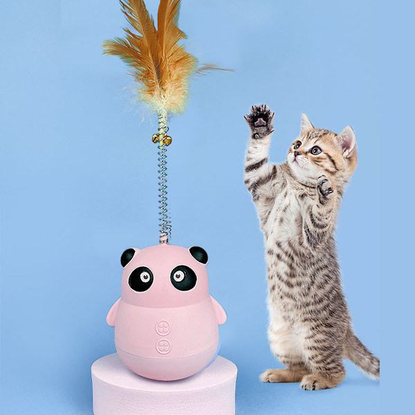 Interaktiv katt långsam matare, husdjur leksaker, automatisk husdjur långsam matare, Tumbler Design Ball