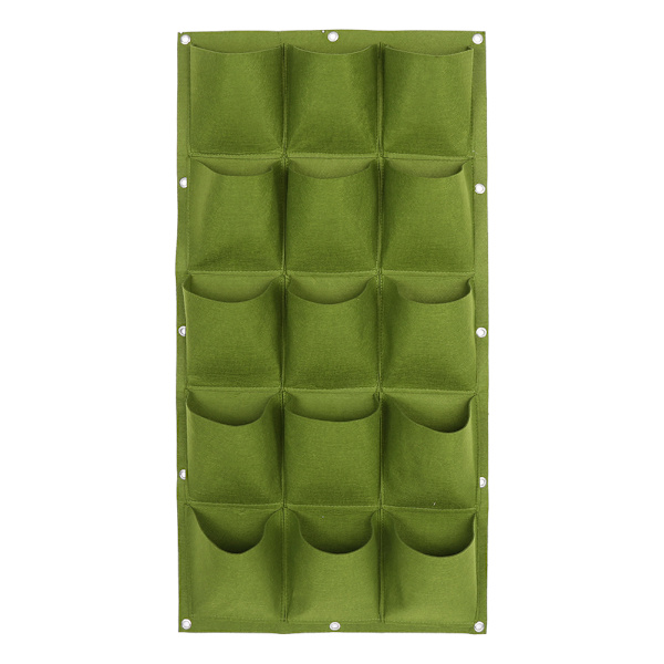 Plantepose Hage Balkong Vegg Vertikal Blomsterplanter Hengende Planter (15 Lommer)