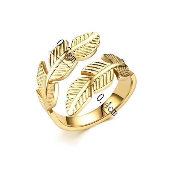 Moderigtig fjer ring, rustfrit stål ring
