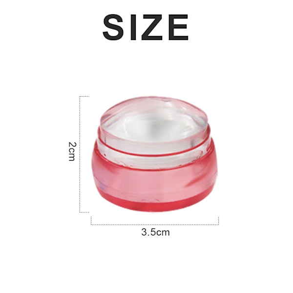 3 set franska nagelstämplar - Transparent mjuk stämpel med lock och skrapa
