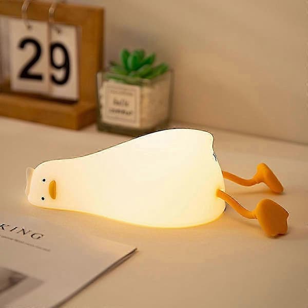 Lying Duck Lamp, Soft Night Light with Cute DIY Gift, Dimmable LED Duck Lamp[TT]