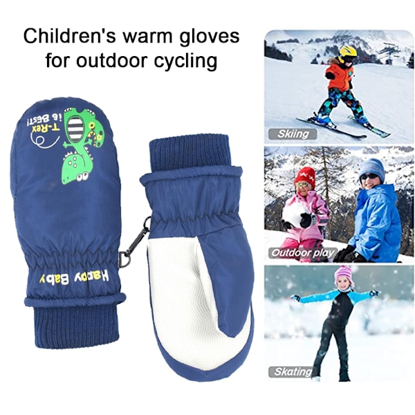 Vanntett Vintervotter for Småbarn, Skihansker for Gutter, Varme Fleece-Snøvotter