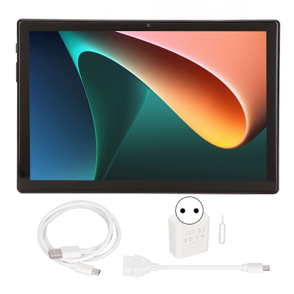 10,1 Tums Surfplatta 10,1 Tums OctaCore 6GB RAM 256GB ROM Stöd för 4G 7000mAh 5G WiFi Dubbelband 256GB Surfplatta EU-kontakt 100‑240V Guld EU-kontakt