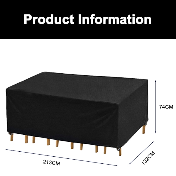 Möbelöverdrag Hållbart Vattentåligt Utomhus Rektangel &