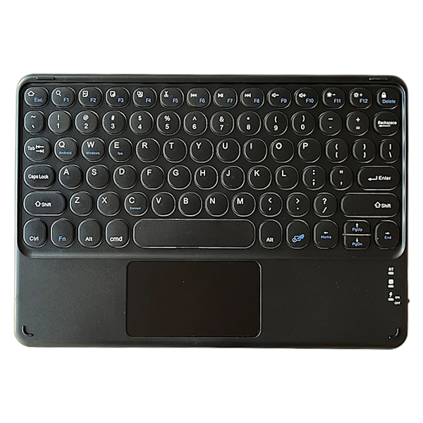 10 tums Bluetooth-tangentbord med pekfunktion, ultratunt trådlöst Bluetooth-tangentbord med pekplatta, inbyggt uppladdningsbart