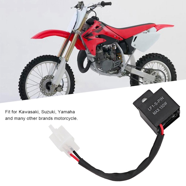Motorcykel 2-polet Blinkrelais Dekoder til LED Blinklys til Kawasaki