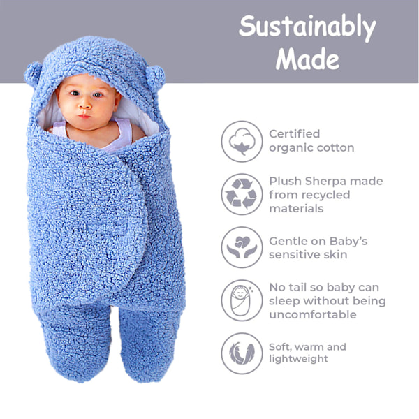 Söta Nyfödda Babyfilt Plüsch Swaddle-Filtar