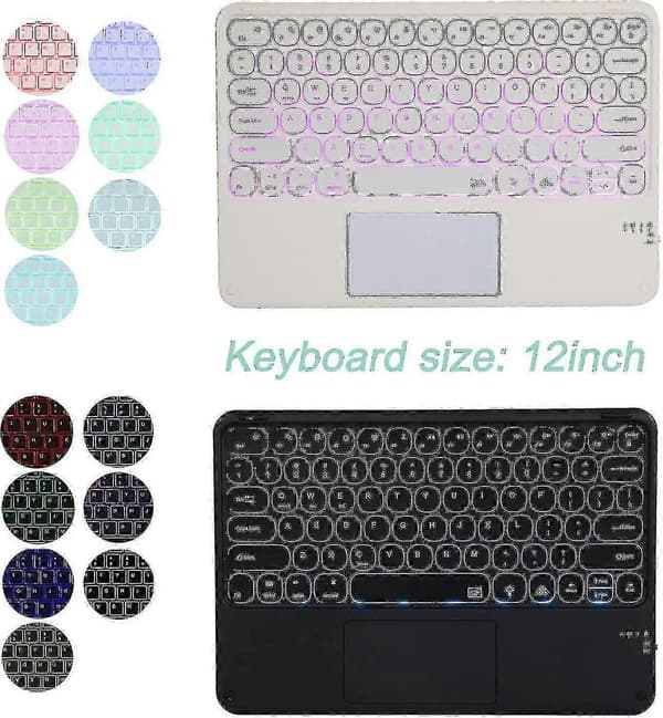 Backlit Keyboard Case for Galaxy Tab A8 10.5 inch 2022, Detachable Wireless Keyboard with Touchpad and Mouse, 7 Colors Backlight Blue