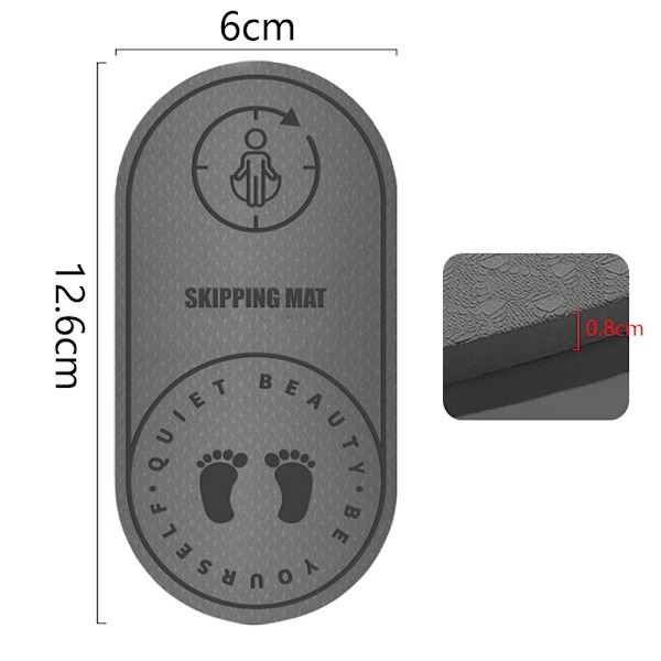 Hoppetov Exercise Workout Måtte - 6mm/8mm Tykkelse Lydreducerende Hoppetov Måtte, Holdbar og Skridsikker Måtte, Velegnet til Yoga og Pilates