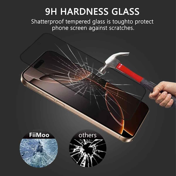 2 kpl iPhone 16 Pro Privacy -näytönsuoja Yksityisyys näytönsuoja Läpinäkyvä iPhone 16 Pro