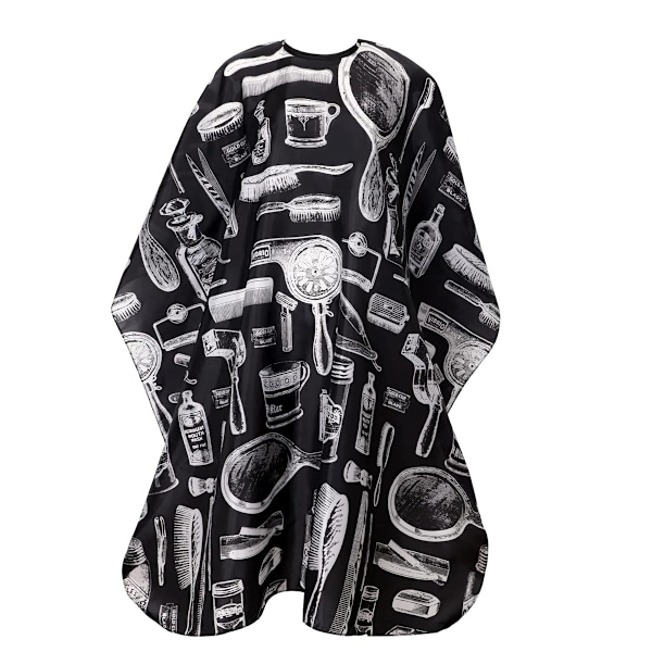 Vanntett Barber Cape, Hårklippingskappe med Justerbar Trykknapp, 46 × 55 Tommer Stor Salongkappe for Hårbehandling Hårklipp Farge Permanent