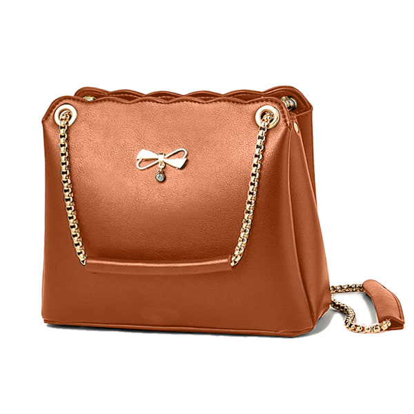 Bow Portable Taske Sød Dametaske Enkel Afslappet Skuldertaske Crossbody Taske