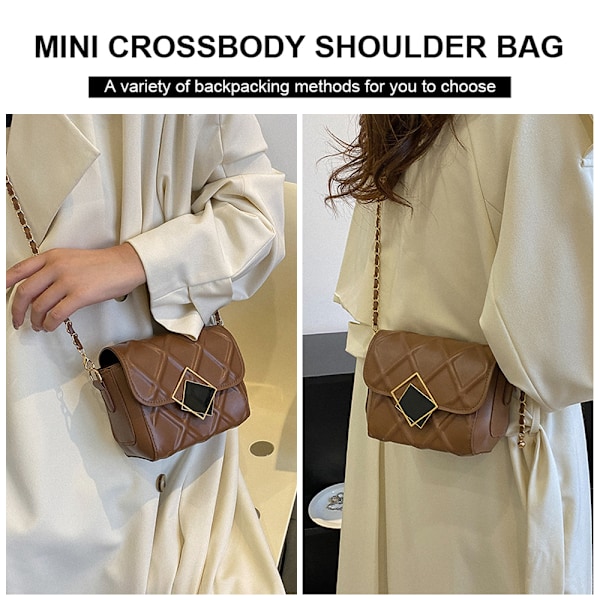 Designer Mini Crossbody Väska Kedja Quiltat Axelväska Kvinnor Clutch Handväska