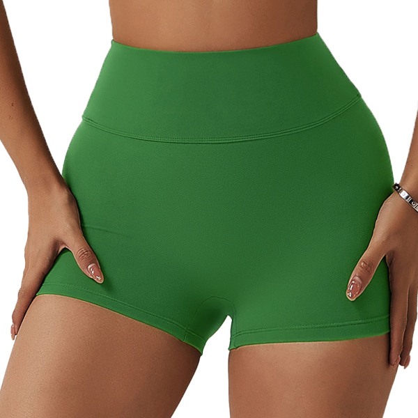 Tighta shorts för kvinnor Yoga Fold Gym träningshorts med hög midja
