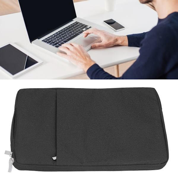Laptopfodral Svart Polyester Notebook Dator Skyddande Väska Tillbehör för MacBook 11.6 tum