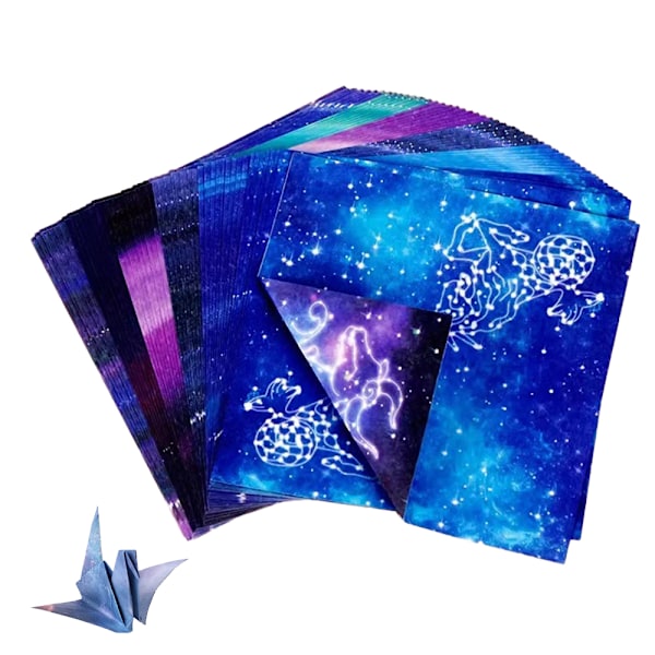 Origami-paperisetti 200 arkilla, kirkkaat värit, kaksisivuinen painettu kuvio, neliö, taiteen ja käsityön projekteihin