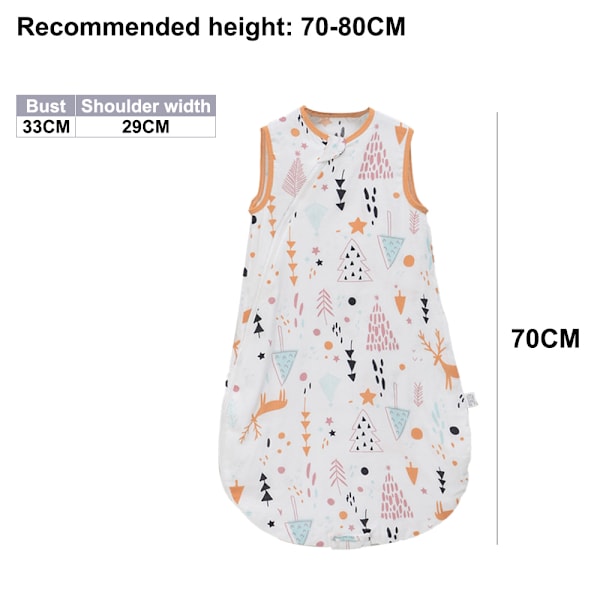 Sleeveless sovepose for baby, tynn sovepose for barn om sommeren