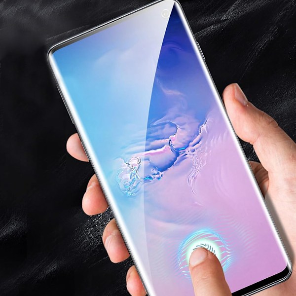 Heltäckande Galaxy S10 Plus Skärmskydd Nanoedge Skyddsplast transparent