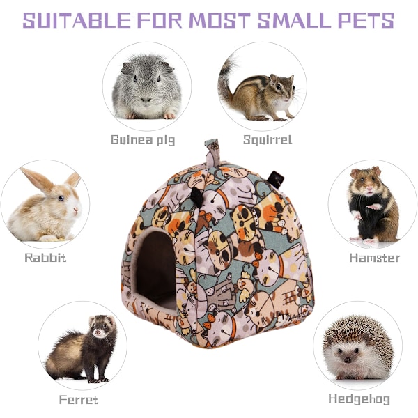 Marsvinshus säng komfort hamstergrotta stort gömställe för igelkottsbo hamsterburtillbehör