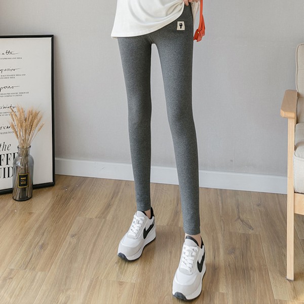 Leggings Ulkovaatteet Pluskoko Ohut Osa Vatsan Tuki Elastinen Kynä Housut Korkea Vyötärö Housut Raskaana Oleville Naisille Tummanharmaa XXXL
