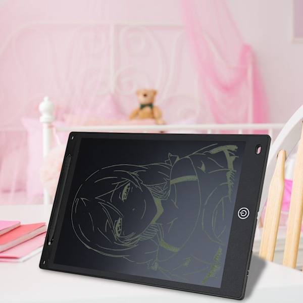 12 tommers LCD Skrivetavle Elektronisk Skrive- og Tegnebrett Doodle Pad (Svart)