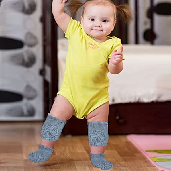 5 Paria Liukumattomat Vauvan Sukat Setti Unisex ja Vauvan Ryömintä Liukumattomat Polvisuojat