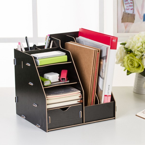 Modern DIY Office Display Rack Magazine File Organizer Desktop