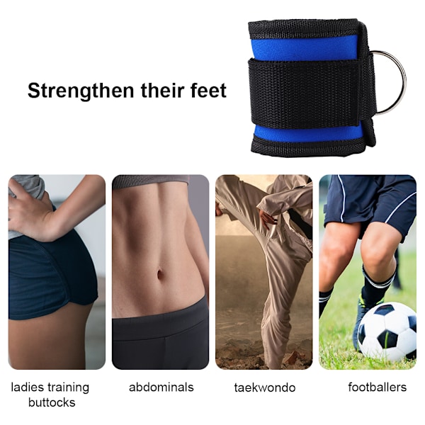 Ankelremme Benstyrketræning Vægtbærende Power Strap Fodring Til Fitness (Blå)
