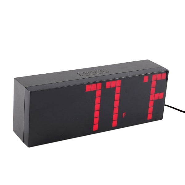 Digital LED Skrivebordsvækkeur med Snooze-funktion, Timer, Termometer og Fjernbetjening
