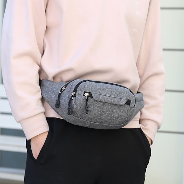 Midjeväsk: Löparbälte Running Bag Bältesväska Sport Slank Fashionabel för Jogging Vandring Kvinna Man