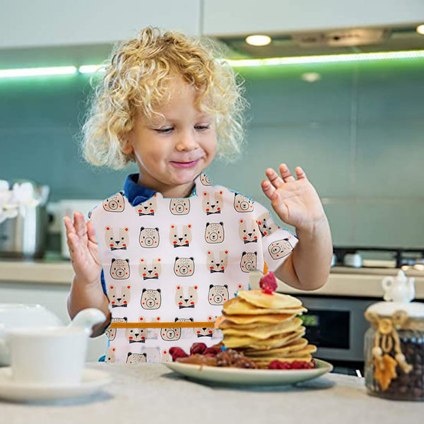 Målarförkläde med fickor, ärmlös smock för barn 2-7 år
