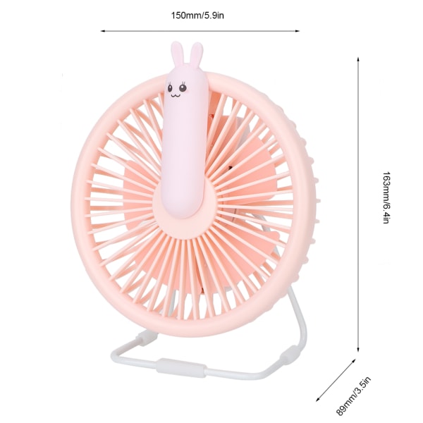 1 stk USB Mini Justerbar Vifte Elektrisk Stasjonær Stille Vifter med
