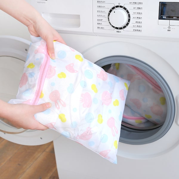 Polyester Torktvätt Tvättpåse med rostsäker dragkedja för