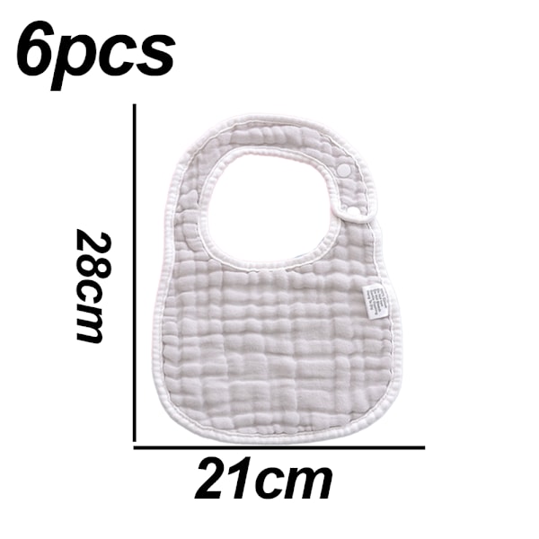 Baby Spott- och Drool-Sjal - Justerbar Multifunktionell Sjal-Snutte - 8-Lager 100% Organisk Bomull - Superabsorberande
