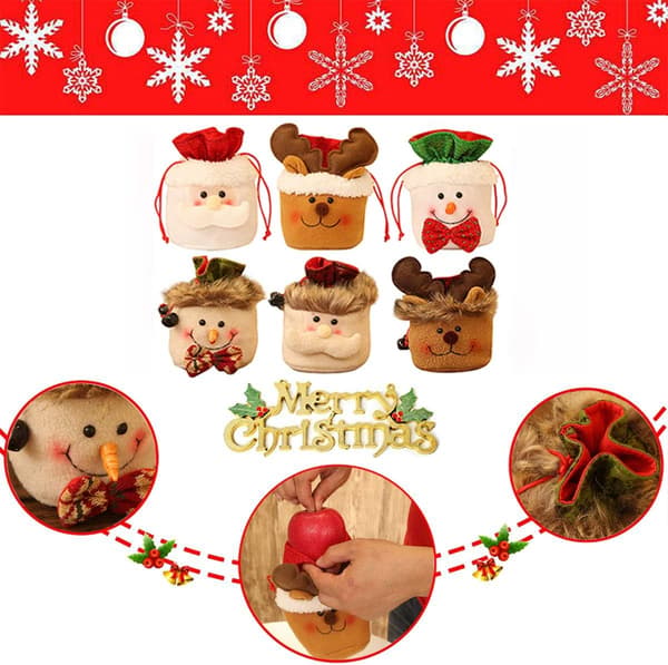 6 stk. Julegodtepose Æblepose $6 stk. Juledekoration Gavepose $6 stk. Supersød Juleæblepose Gavepose