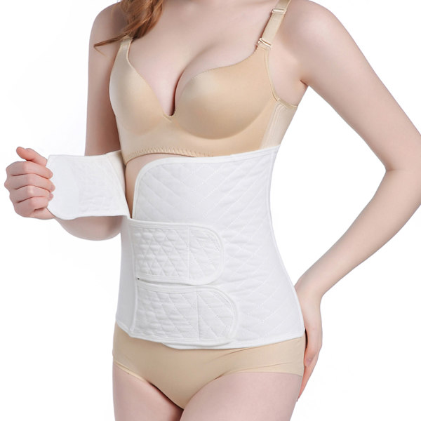 Bomulds postpartum abdominal mavebælte shapewear slankende genoptrænings mavebånd (L)