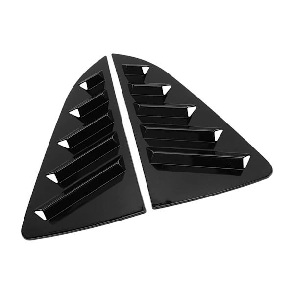 1Par Sidevindu Louver Deksel Beskyttende Stilig Robust Vindu Triangulære Lukker Trim For Mk5 6R 6C Blank Svart