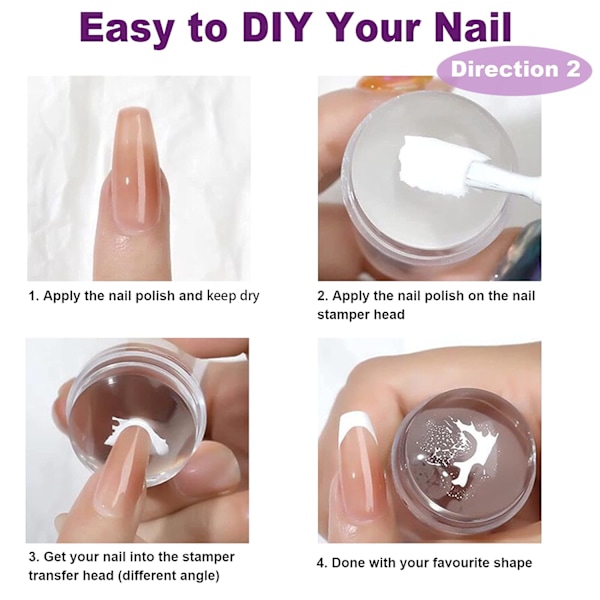 Franska Stil Spetsnagelverktyg, Silikon Nagelfärg DIY Nagelkonstverktyg