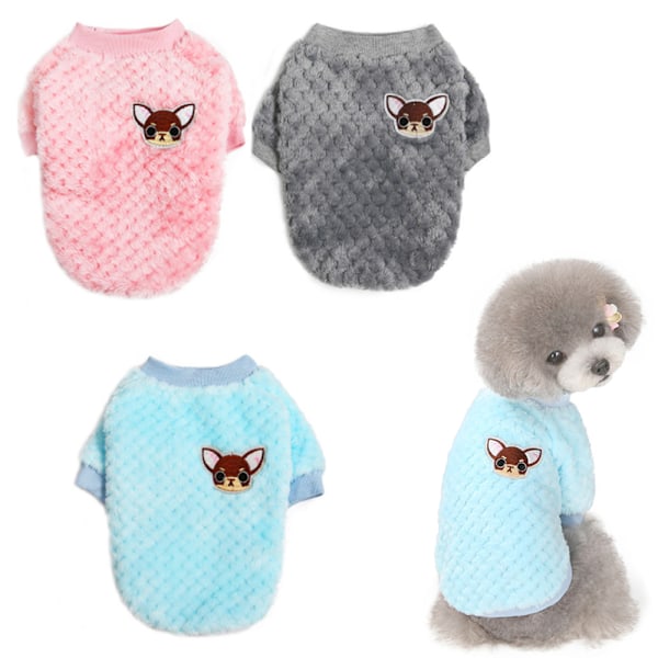 3 stk. hundevintertøj kæledyrstøj kat lille hund kæledyrstøj to-benet sweater