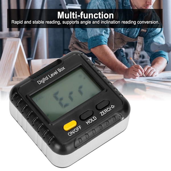 Digital Inclinometer Mini 360 Graders Vinkelmätare Snickeriverktyg Träbearbetningsverktyg Med Horisontella Bubblor